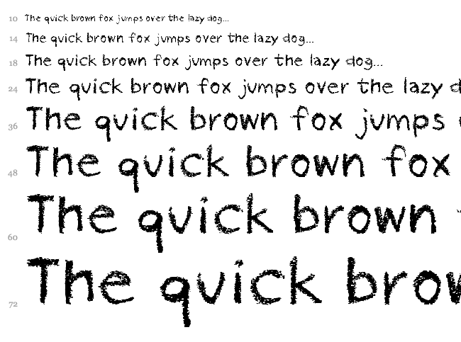 Pastel Crayon font waterfall